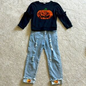 Flip Sequin Pumpkin Outfit